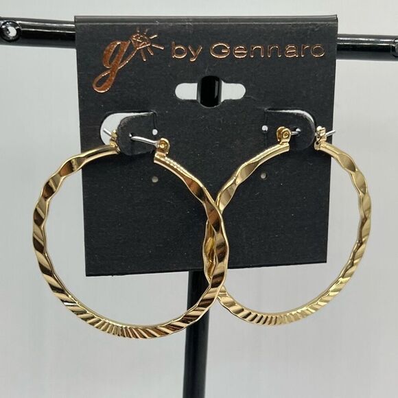 G by Gennaro Gold Hoop Earrings $16ea / 3 for $25 - Picture 2 of 6